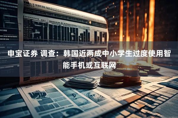 申宝证券 调查：韩国近两成中小学生过度使用智能手机或互联网