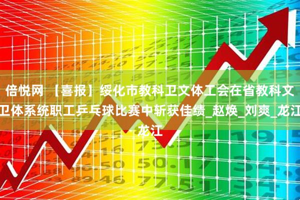 倍悦网 【喜报】绥化市教科卫文体工会在省教科文卫体系统职工乒乓球比赛中斩获佳绩_赵焕_刘爽_龙江